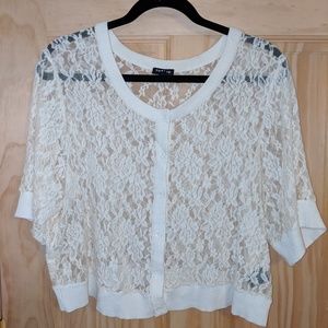 Lace Cropped Cardigan